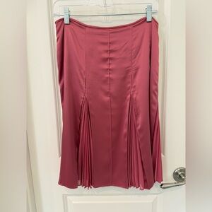 Ann Taylor Rose A-Line Skirt with Pleats Size 8